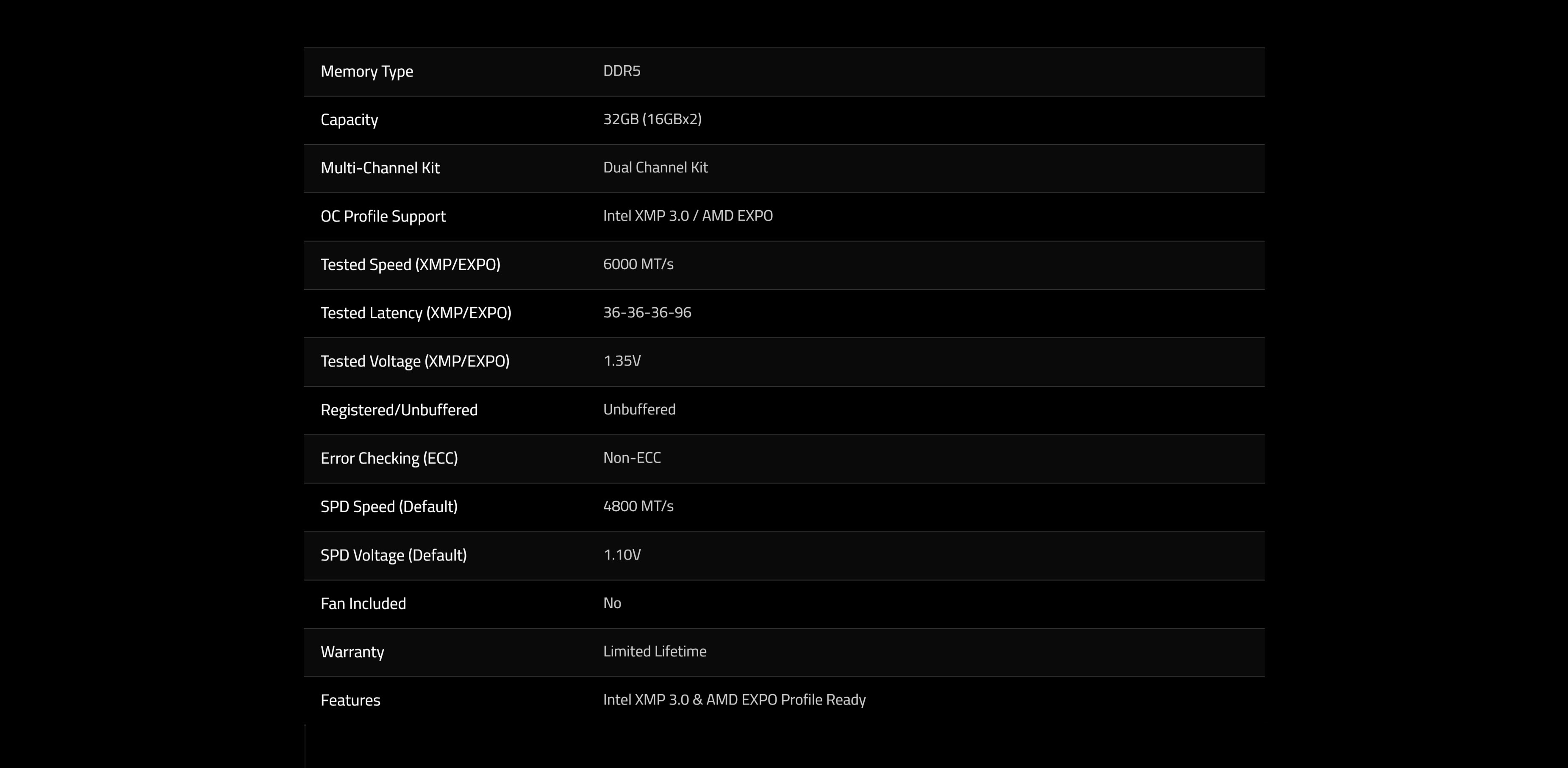 A large marketing image providing additional information about the product G.Skill Aegis 5 32GB (2x16GB) EXPO/XMP 3.0 DDR5-6000 C36 - Additional alt info not provided